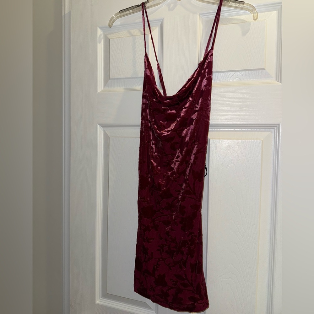 Forever 21 Deep Red Floral Dress